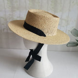 Straw Hat Sun Hat Women's Breathable Straw Sun Protection Wide Brim Top Hat