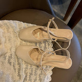 Nude Block Heel Sandals