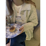 Beth Dutton Outfits Lapel Cable-Knit Sweater Coat Women's Autumn and Winter Loose Long Sleeves Outerwear Knitted Cardigan