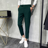 Men Trousers Black Suit Pants