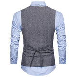 Tuxedo Vests Men Suit Spring/Summer Vest European Size Retro Casual Slim Fit Men