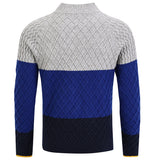 Men's Sweater Pullover Multicolor Stand Collar Sweater