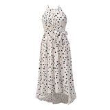 Beth Dutton Bohemian Dress Summer Spring Midi Dresses Polka Dot Print Dress