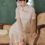 Women Cottagecore Dress Cheongsam Summer Retro Dress Summer
