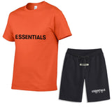 Fear Of God Fog T Shirt Essentials Casual Sports Short Sleeve Shorts Set
