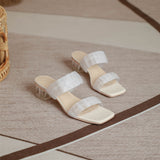 Nude Block Heel Sandals