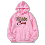 Boy Mama Hoodie Leopard Print Christmas Print Hooded Hoodie