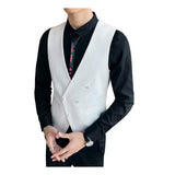 Tuxedo Vests Suit Vest Men's Trendy Personality All-Match Spring and Autumn Thin Casual Handsome Slim V-neck Men's Suit Vest