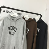Slogan Graphic Hoodie Letter Baggy Coat