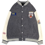 Corduroy Patch Jacket Baseball Uniform Men's Corduroy Jacket Casual Top