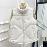Women Winter Coats Puffer down Vest Autumn and Winter Vest Women's Lightweight Fashion Vest