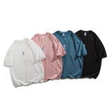 Men T Shirt Summer Casual Tops Men's Clothes Summer Wear Vintage Men's round Neck Short Sleeve Casual Wide Penguin Printed T-shirt