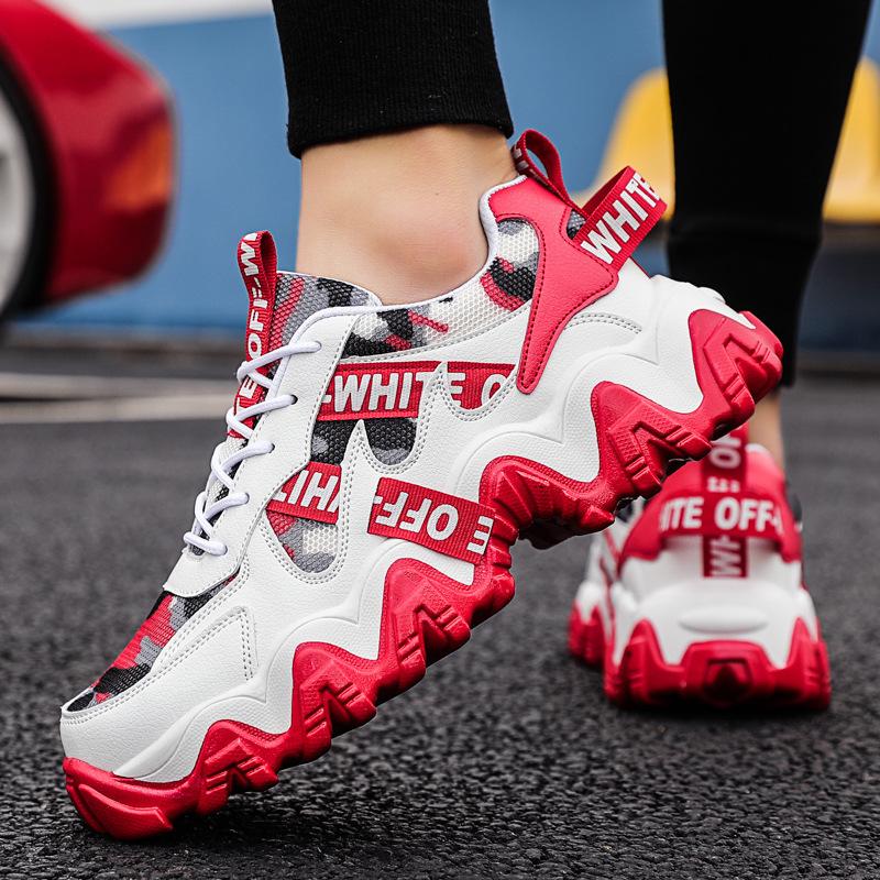 Off White Shoes Sneakers Autumn and Winter Thick Bottom Low Top Daddy Tide Shoes Leisure Sports Men and Women