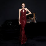 Sequin Evening Dress Sequined Queen Fishtail Evening Gown
