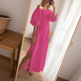 Women Bohemian Dress Women's Summer Loose Bohemian Cotton and Linen Dress