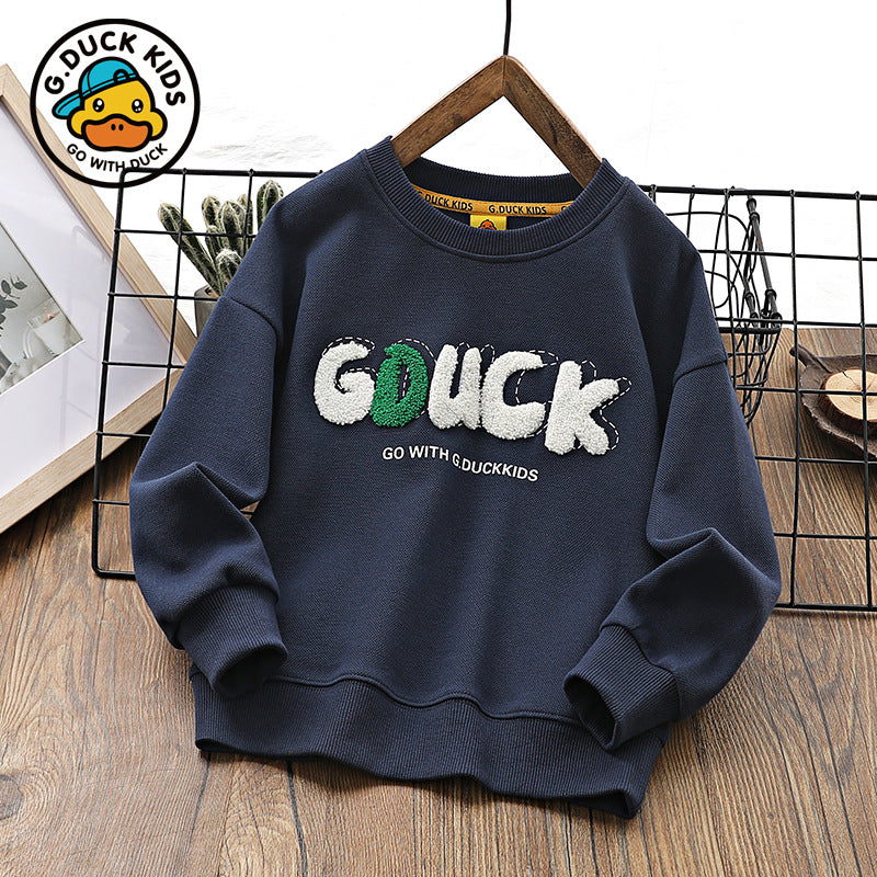 Children Hoodie Sweatshirts Boy Casual round Neck Sweater