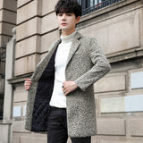 Men's Autumn Winter Coat Lapel Lamb Wool Coat
