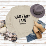 Harvard Sweatshirt Casual Letter Floral Print Long Sleeve Pullover