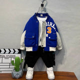 Toddler Boys Jackets Boys' Spring and Autumn Clothing Jacket Baseball Uniform Children
