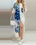 Women Exotic Dresses Button Pocket Long Sleeve Shirt Dress Long Dress