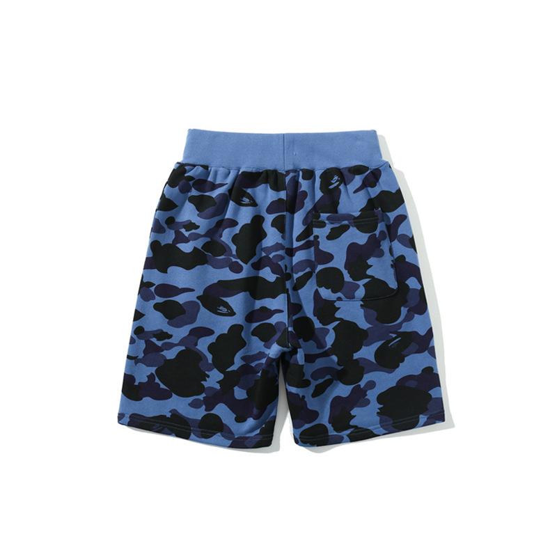 Shark Print Shorts Camouflage Shorts Men's and Women's Men's Beach Shorts Middle Pants