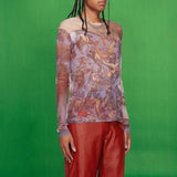 Transparent Shirt for Men Long Sleeve See-through Elastic Transparent Sexy T-shirt