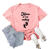 Boy Mama T Shirt Mama in the Making Letter Print T-shirt