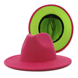 Walter White Fedora Woolen Hat Double-Sided Felt Hat Autumn Winter Retro Fedora Hat