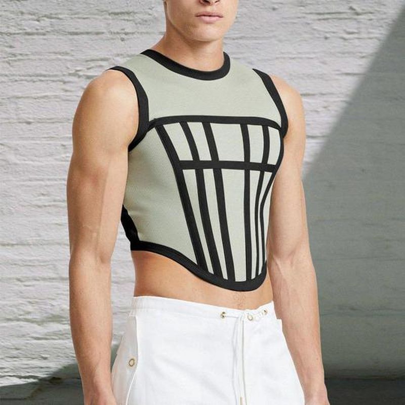 Rave Outfits Mens Vest Sleeveless Base Clothing