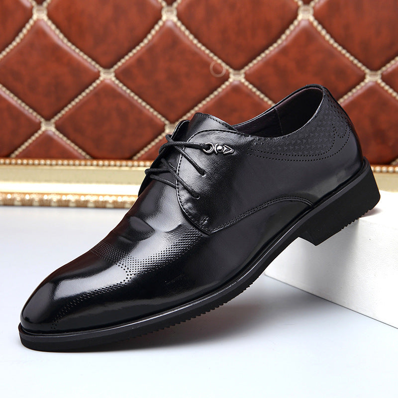 Loafers for Men Autumn and Winter First Layer Cowhide Men's Dress Shoes