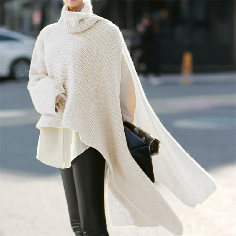 Preppy Aestitic Outfits Long Sleeve Turtleneck Sweater Knitted Suit