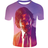 John Wick Keanu T Shirt John Wick3 3D Printed Short Sleeve