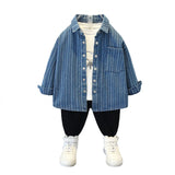 Toddler Boys Sweater Boys Soft Denim Shirt Kids' Overcoat