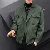 Men's Shirts Lapel Corduroy Leisure Suit Coat Jacket