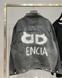 Spray Painted Jacket Autumn Graffiti Printing Men's Jacket