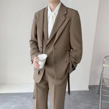 Double Brewed Seersucker Suit Loose Suit Dress Suit