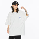 Embroidered Crew Neck Short Sleeve