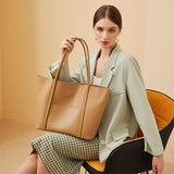 The Teacher Tote Genuine Leather Women's Bag Cowhide Work Shoulder Women's Bag Large Capacity Big Handbag Tote Bag