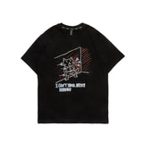 Men T Shirt Summer Casual Tops Men's Clothes Summer Wear Japanese-Style Retro Men's round Neck Short Sleeve Casual Loose Print T-shirt