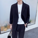 Double Brewed Seersucker Suit Leisure Suits for Men