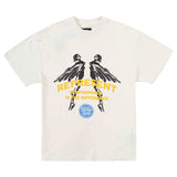 Present Angel T Shirt Present Retro Washed Angel Letter Puff Print Short Sleeve Shirt