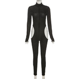 Fall Women's Clothing Sexy Cutout High Waist Tight Leisure Sports Fitness One-Piece Trousers for Women