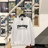 Thrasher Hoodie Flame Loose Hooded Sweater for Men and Women Autumn and Winter