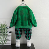 Toddler Boys Sweater Boys' Suit Spring and Autumn Two Piece Set