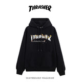Thrasher Hoodie Autumn and Winter Printing Men and Women Couple Hooded