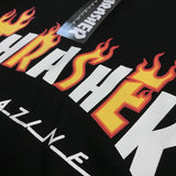 Thrasher T Shirt Summer Skateboard Flame Limited T-shirt Couple