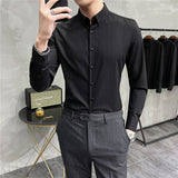 Men Shirt Plaid Long Sleeve Shirt