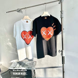 Human Made T-Shirt KAWS Co-Branded T-shirt Slub Cotton Loose Couple