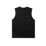 2022 Summer Man Outfits Solid Color Sports Waistcoat Vest