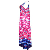 Women Bohemian Dress Summer Printed Sleeveless Dress
